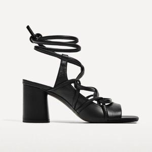 Black Zara Heeled Sandals